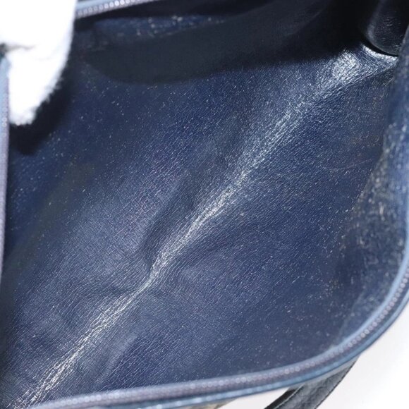 Christian Dior Trotter Canvas Shoulder Bag Navy Gold Auth 123286 - Picture 14 of 16